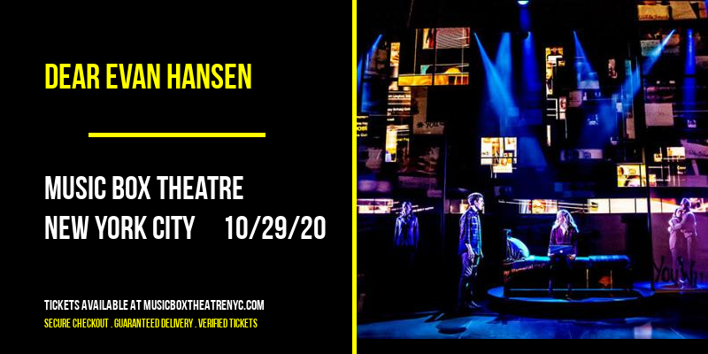 Dear Evan Hansen at Music Box Theatre tickets Dear Evan Hansen at Music Box Theatre
