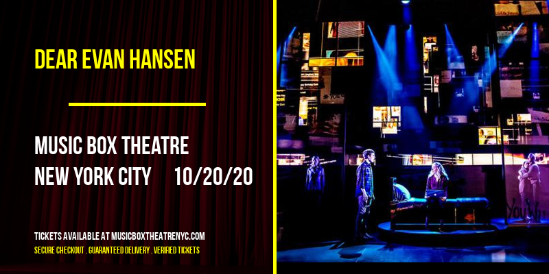 Dear Evan Hansen at Music Box Theatre tickets Dear Evan Hansen at Music Box Theatre