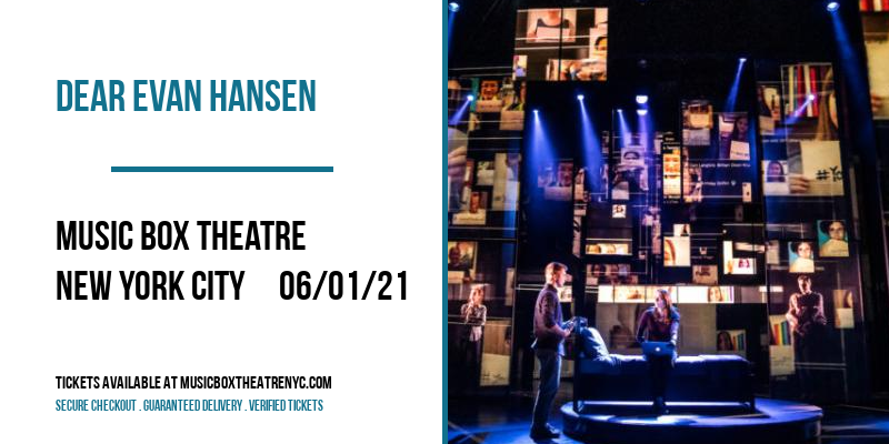 Dear Evan Hansen at Music Box Theatre tickets Dear Evan Hansen at Music Box Theatre