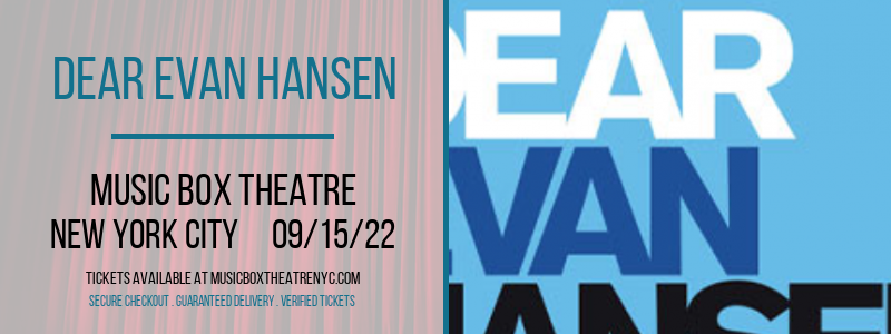 Dear Evan Hansen at Music Box Theatre