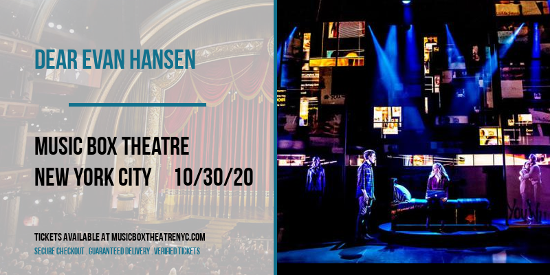 Dear Evan Hansen at Music Box Theatre tickets Dear Evan Hansen at Music Box Theatre