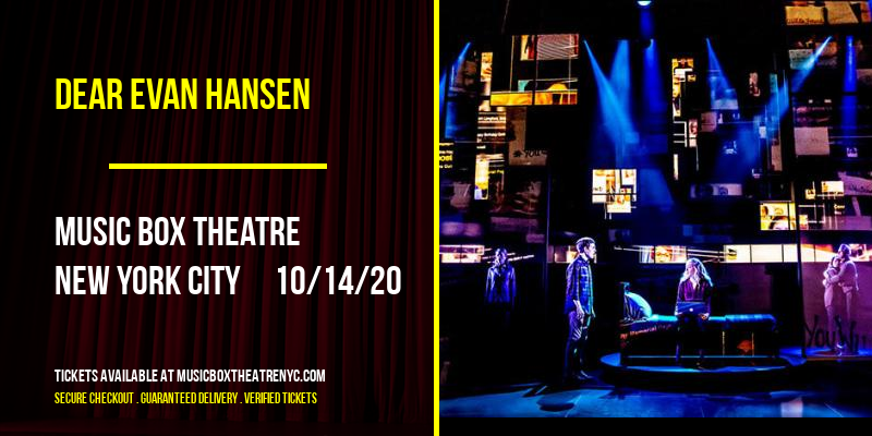 Dear Evan Hansen at Music Box Theatre tickets Dear Evan Hansen at Music Box Theatre