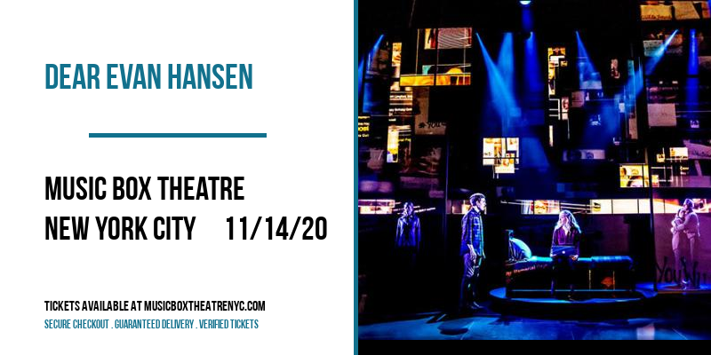 Dear Evan Hansen at Music Box Theatre tickets Dear Evan Hansen at Music Box Theatre