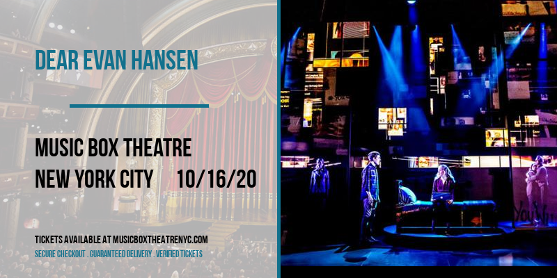 Dear Evan Hansen at Music Box Theatre tickets Dear Evan Hansen at Music Box Theatre