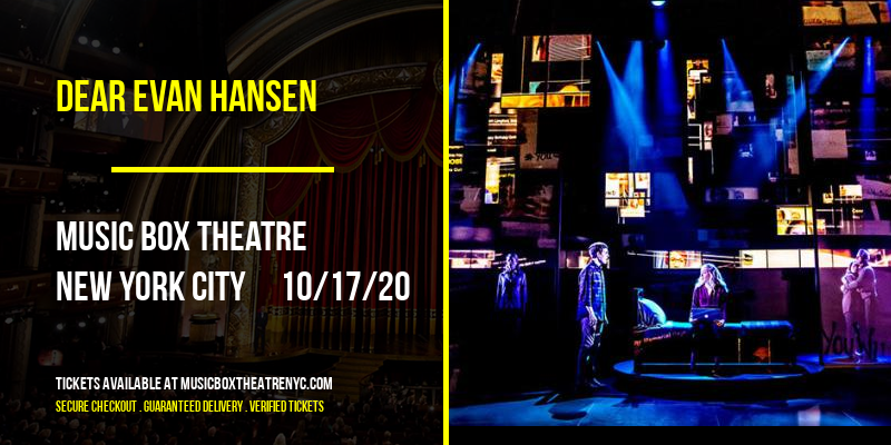Dear Evan Hansen at Music Box Theatre tickets Dear Evan Hansen at Music Box Theatre