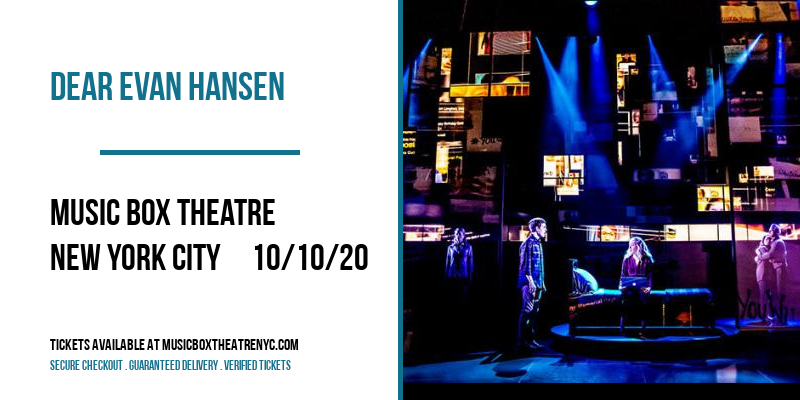 Dear Evan Hansen at Music Box Theatre tickets Dear Evan Hansen at Music Box Theatre