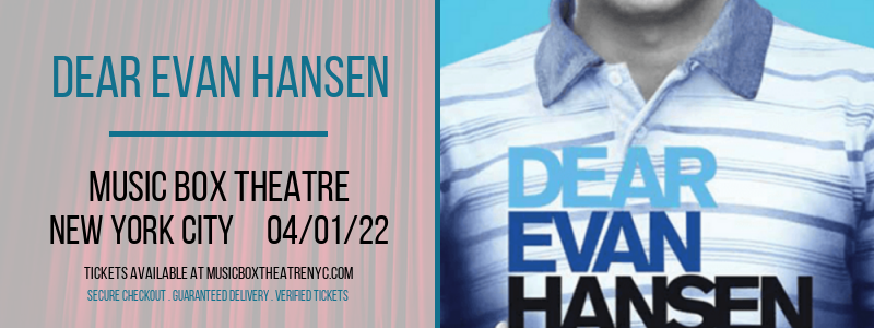 Dear Evan Hansen at Music Box Theatre